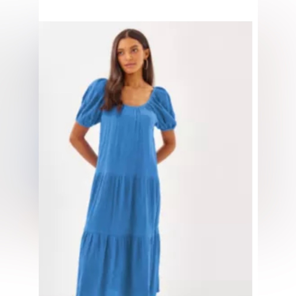 Lilly Pulitzer Zemini Maxi Coverup in Vibrant Blue